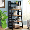 Walnut/Black 5-Tier Bookshelf R694887