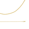 Solid 14k Yellow Gold Necklace Wheat Chain Flat Open Cable Link Polished Genuine Thin, 1.5 mm - 16 inch C929