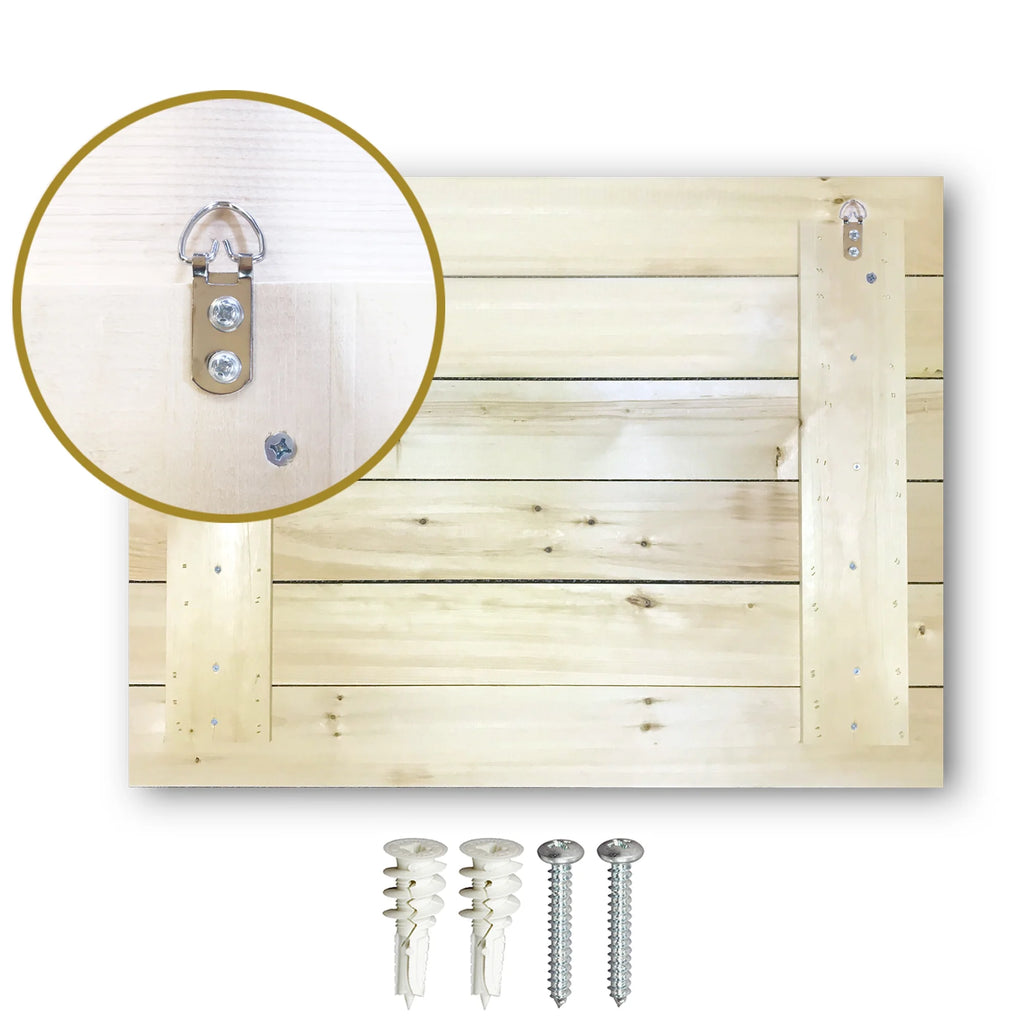 Castles Print on Natural Pine Wood U569