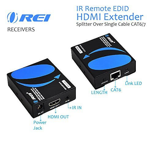 1x8 HDMI Extender Splitter Over Single Cable CAT6/7 1080p with IR Remote G383