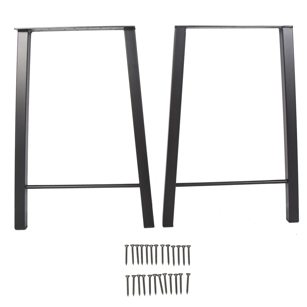 28"H×20"W Black Metal Desk Legs H590