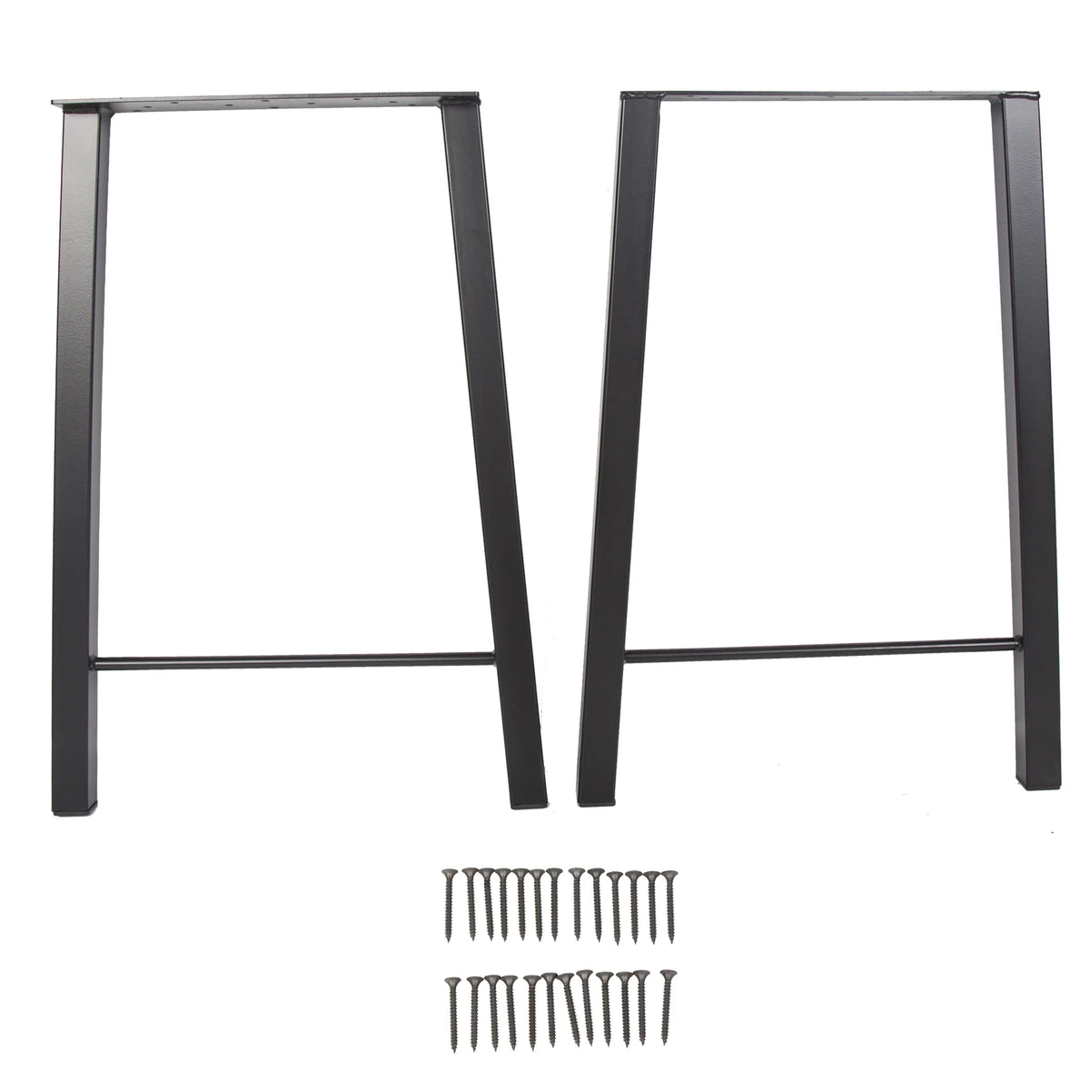 28"H×20"W Black Metal Desk Legs H590