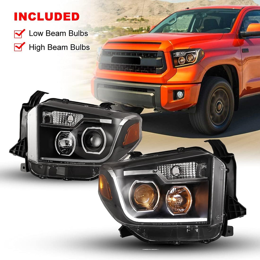 Projector LED Headlights Set for 2014-2017 Toyota Tundra O9598