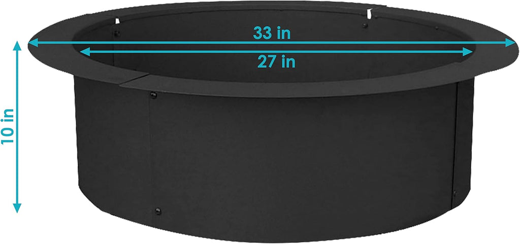 33 Inch Outside x 27 Inch Inside Durable Steel Fire Pit Ring Q635