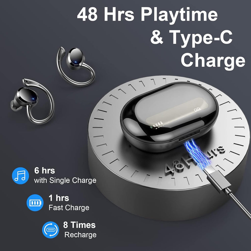 Wireless Bluetooth 5.1 Earbuds with Earhooks, IP7 Waterproof, 48H Playtime A270741