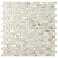 11.5x11.75-inch White Natural Seashell Mosaic Wall Tile C1487