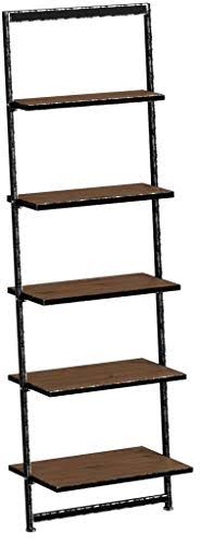 5 Tier Black Ladder Bookcase Shelf E770