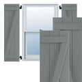 16 1/8x22W x 39x22H PVC Board-n-Batten Shutters with Z-Bar G6514