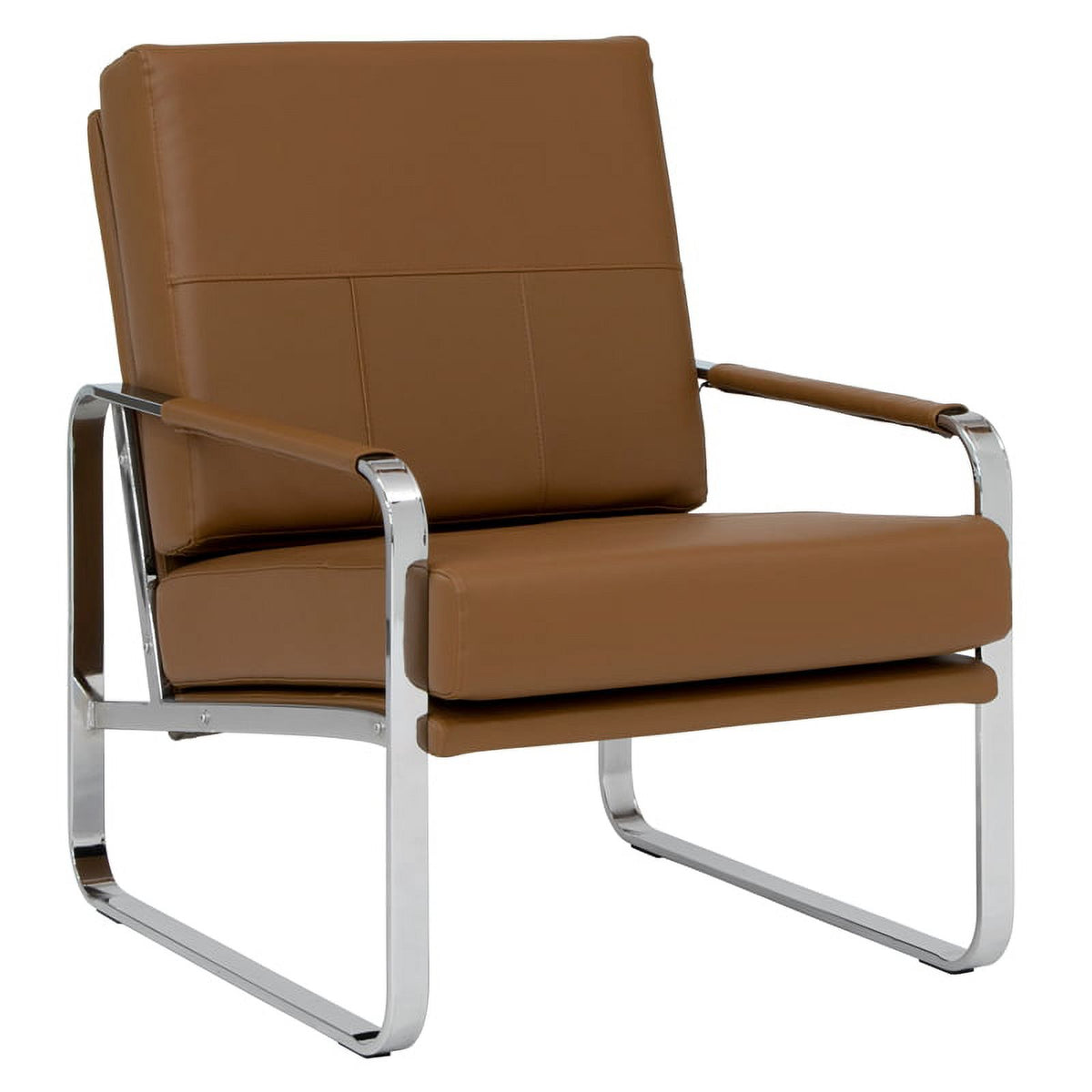 Caramel Brown 2-Piece Accent Chair and Ottoman Set D6527