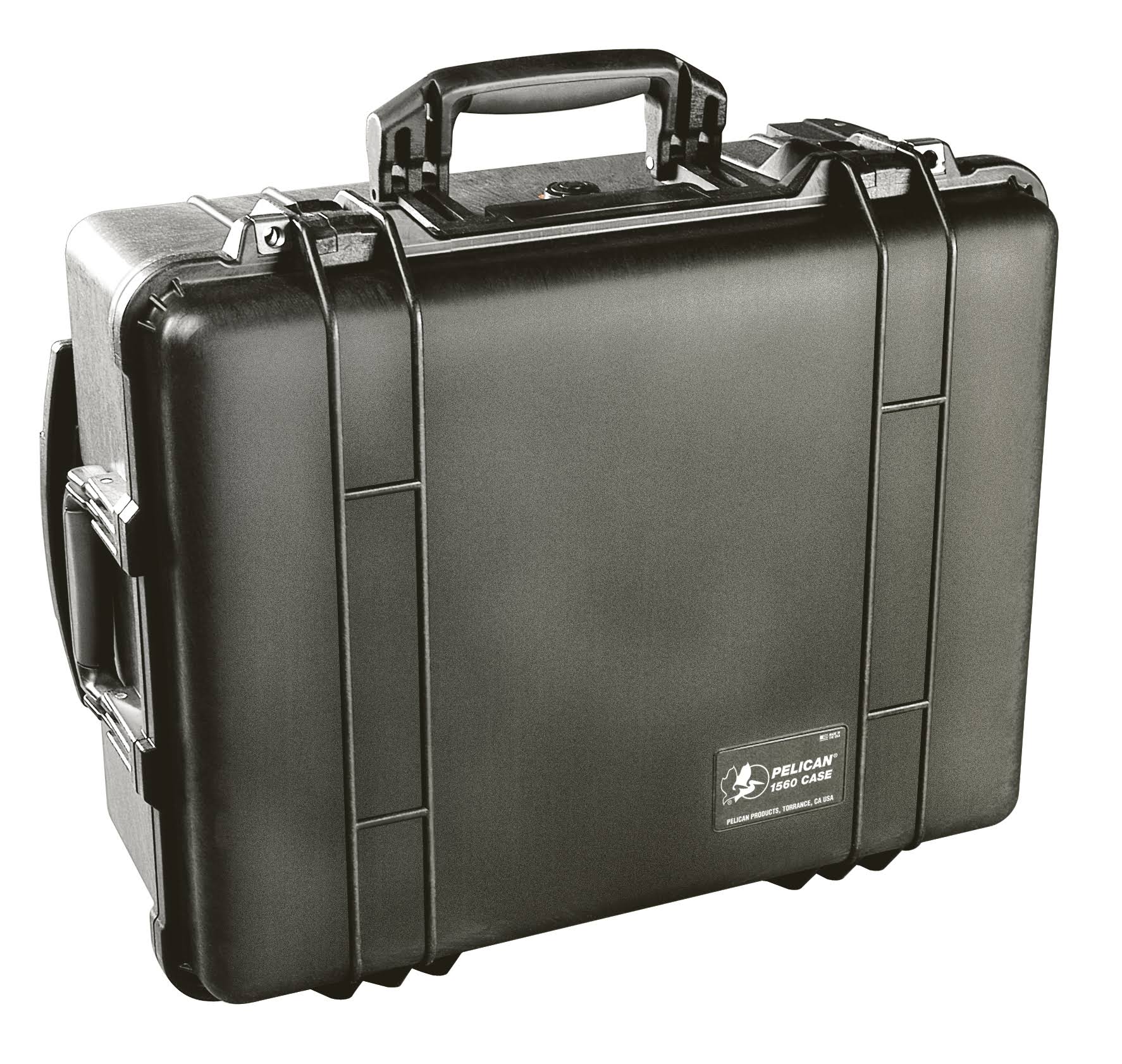Black Hard Case with Cubed Foam Interior & Wheels N298