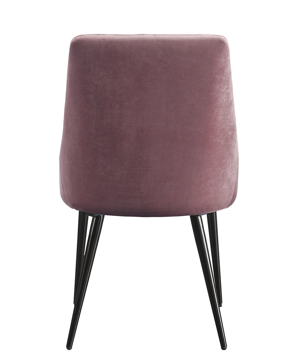 Pink Fabric Side Chair with Black Finish T766