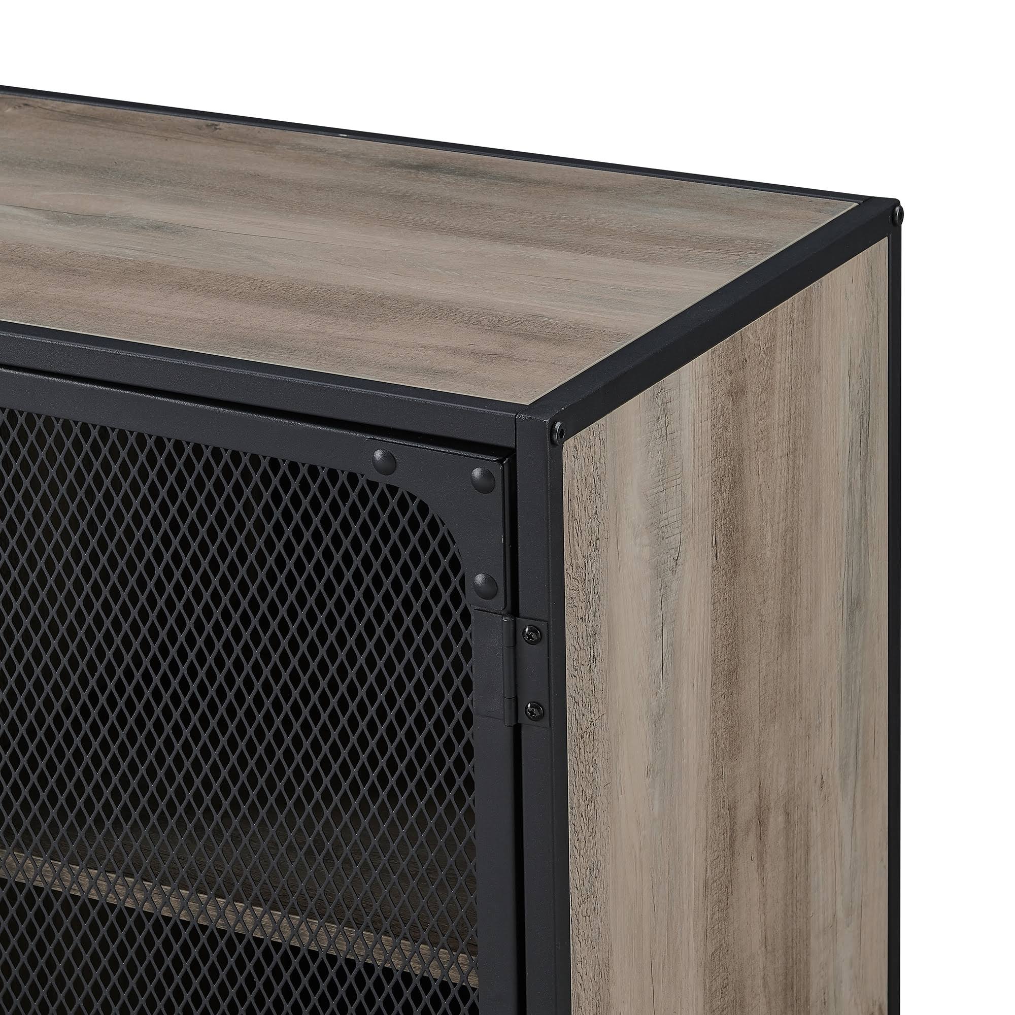 Grey Wash Industrial TV Stand Console U402983