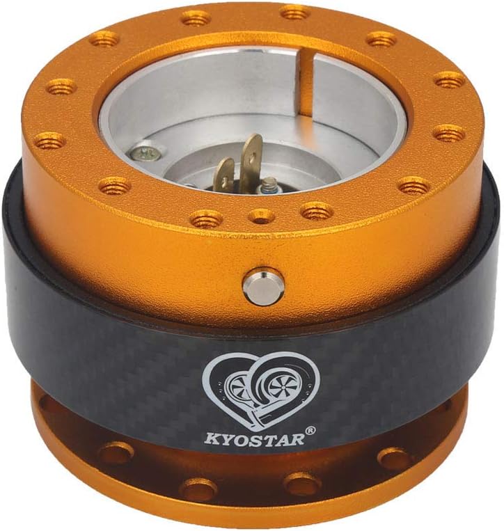 Gold Carbon Fiber Steering Wheel Quick Release Hub Adapter Kit X674923