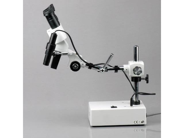 10x & 15X Widefield Stereo Microscope with Boom Arm Stand J2411