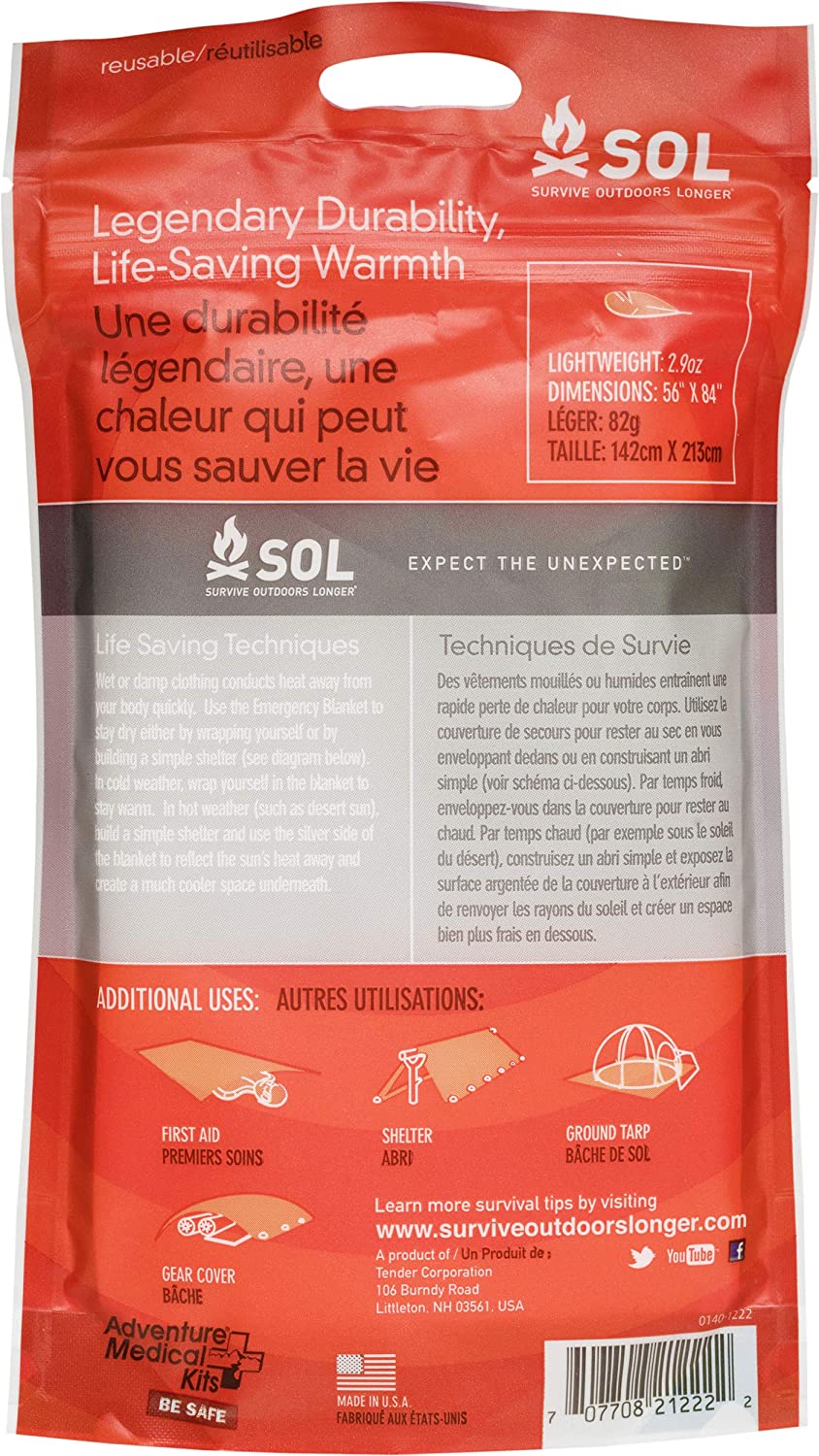 90% Reflective Emergency Blanket, Pack of 4 C257