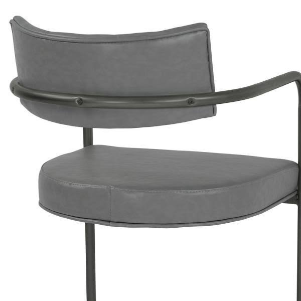 Grey Faux Leather Dining Chair (Set of 2) R8210