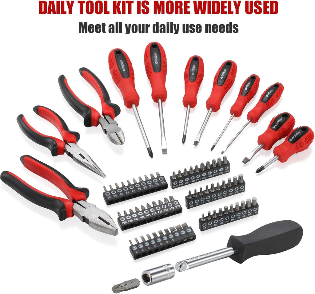438-Piece Mechanics Tool Set with 3-Drawer Metal Box P242