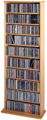 Oak Veneer Multimedia Storage Rack Q77659