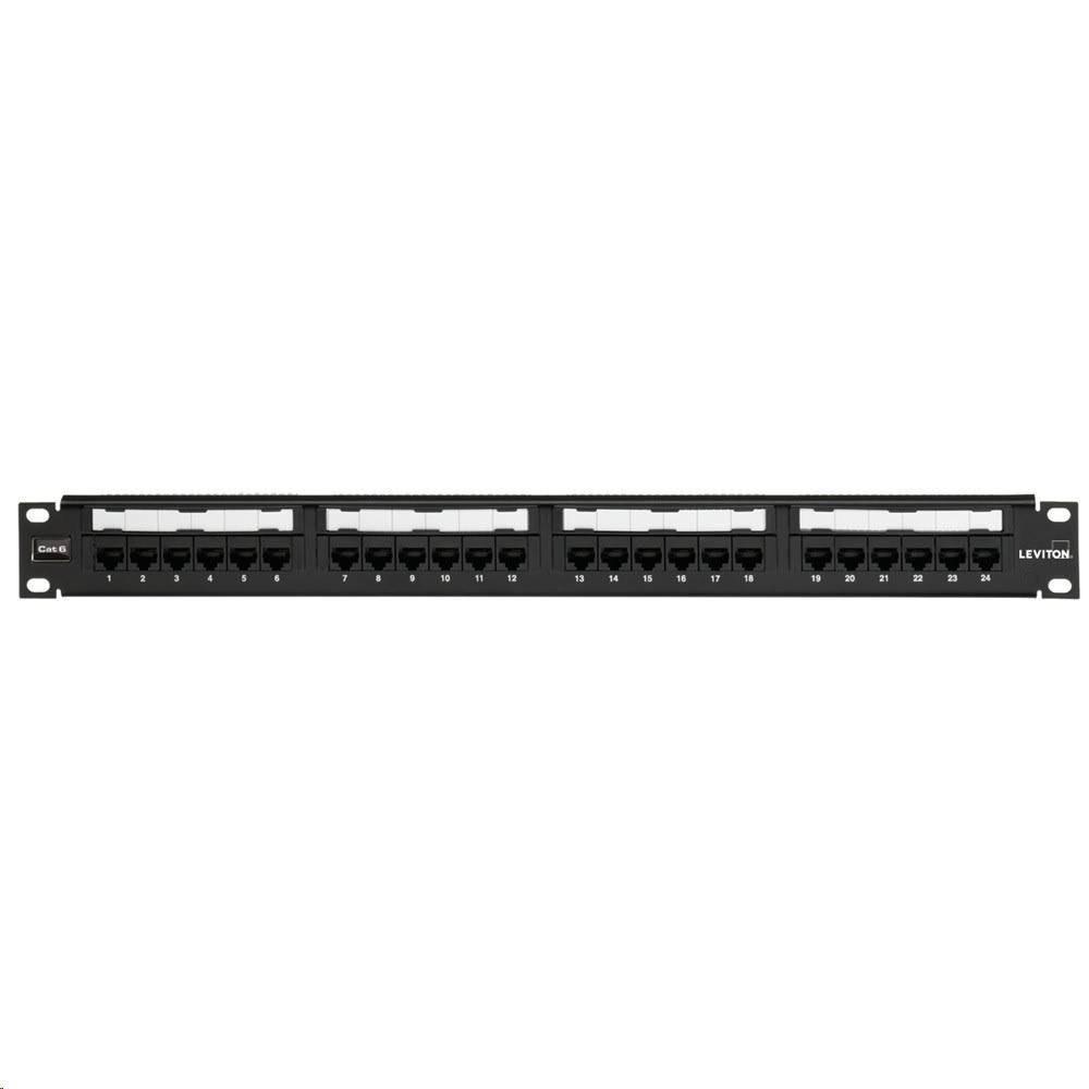 24 Port CAT 6 Black Plastic Steel Patch Panel H550
