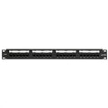 24 Port CAT 6 Black Plastic Steel Patch Panel H550