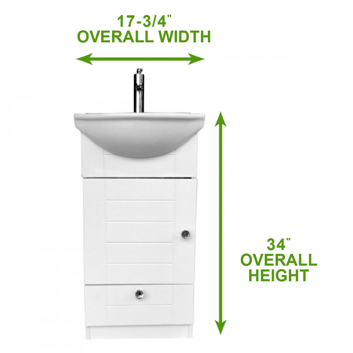 White Vanity Cabinet Bathroom Sink Y41729
