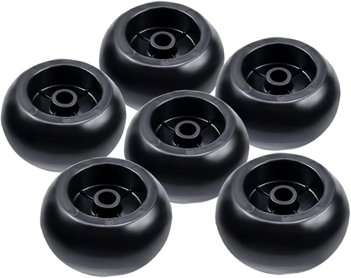 Pack of 6 Black Mower Anti Scalp Deck Wheel Y838