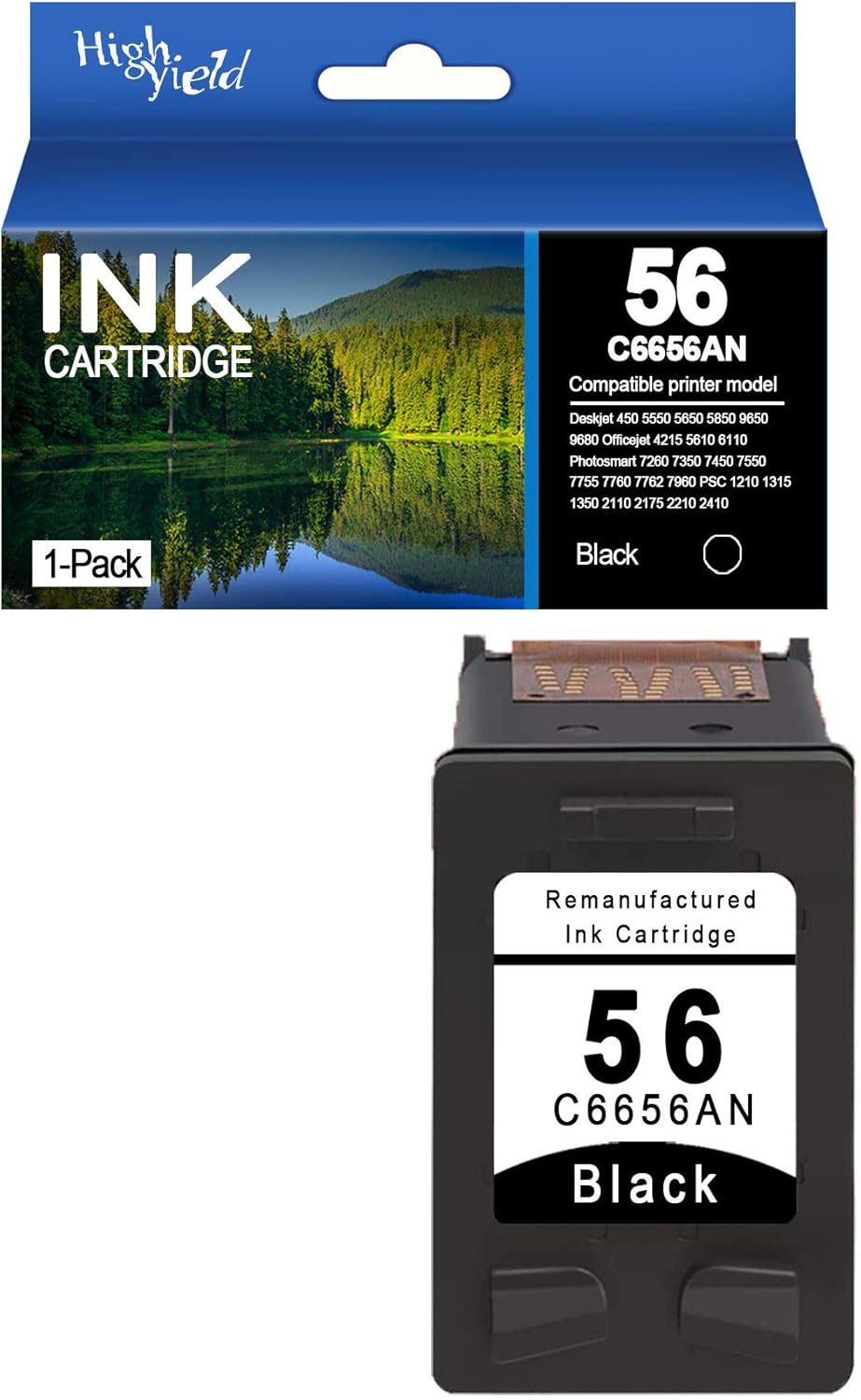 Black Ink Cartridge for HP Printers M1996
