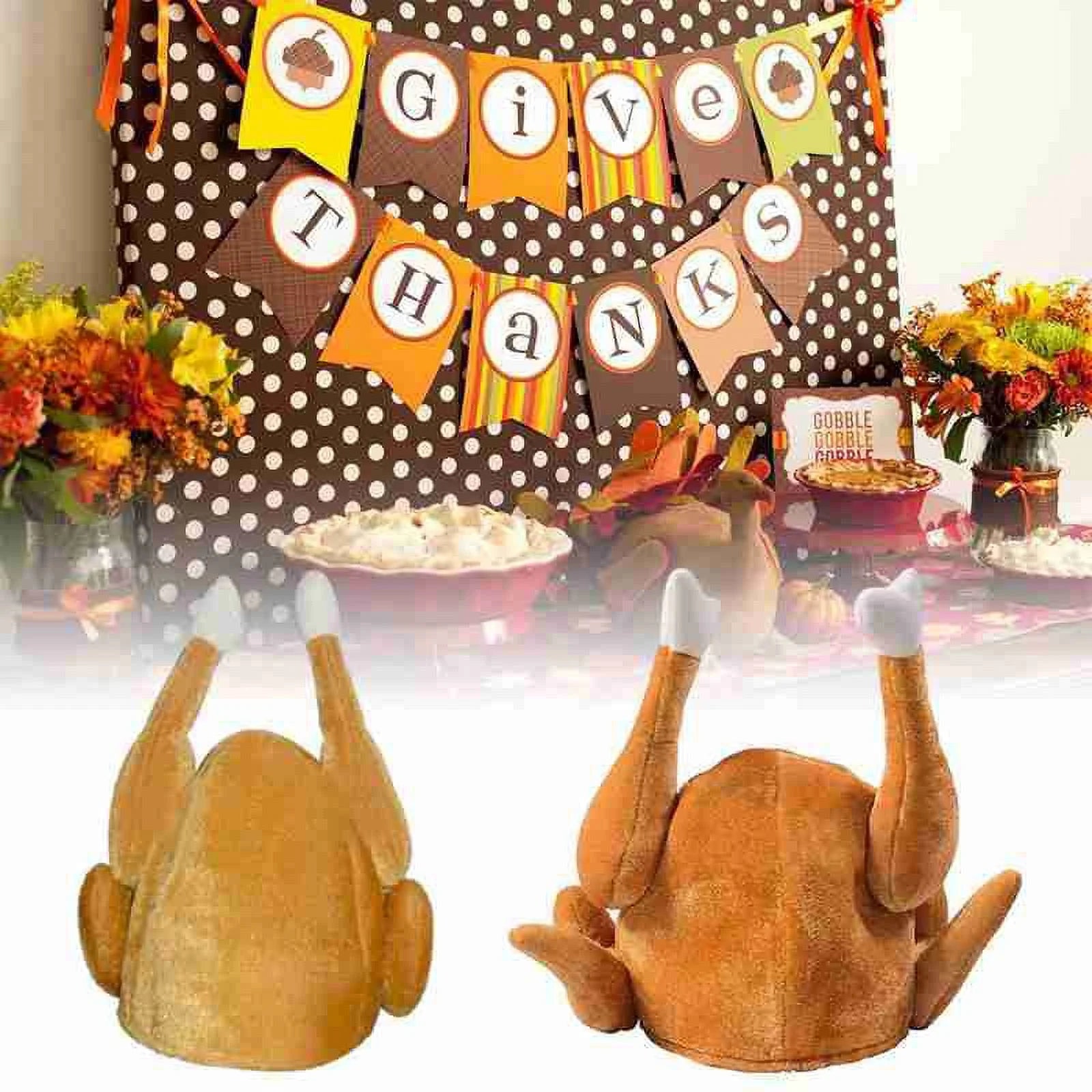 Turkey Thanksgiving Hat Novelty Cooked Chicken Dance Bird Costume Hat M7618