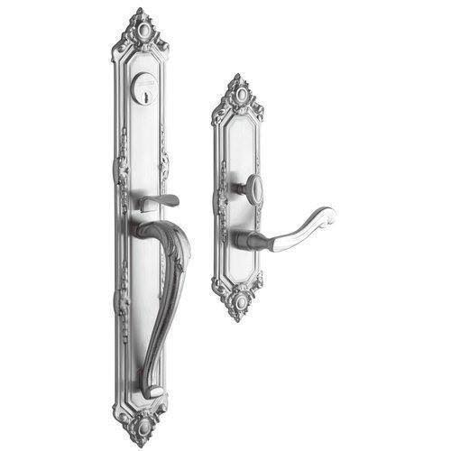 Satin Chrome Single Cylinder Mortise Handleset Trim U126475
