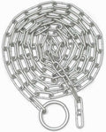 10'L Wheel & Tire Chock Security Chain Pack of 2 Y98475