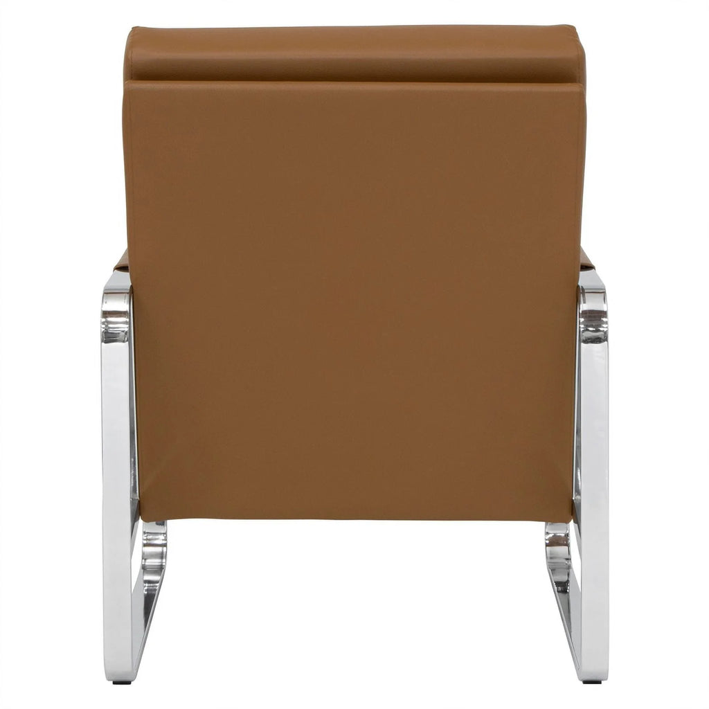 Caramel Brown 2-Piece Accent Chair and Ottoman Set D6527