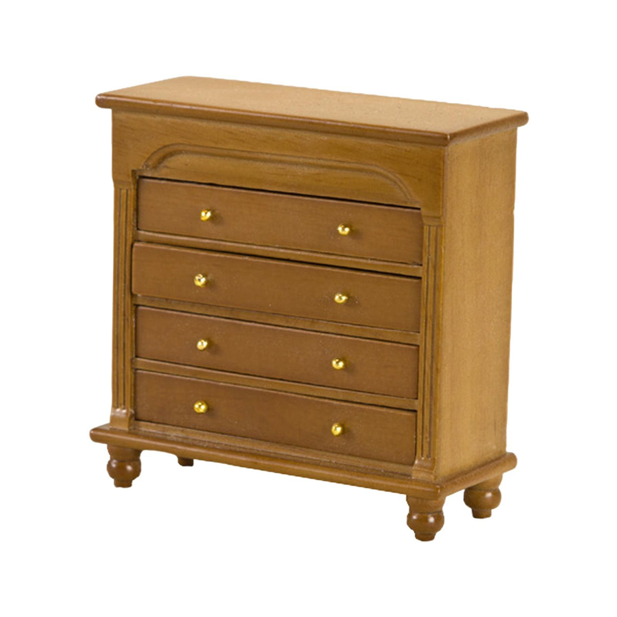 Walnut Color Wooden Dollhouse Sideboard Miniature Cabinet Furniture B13010