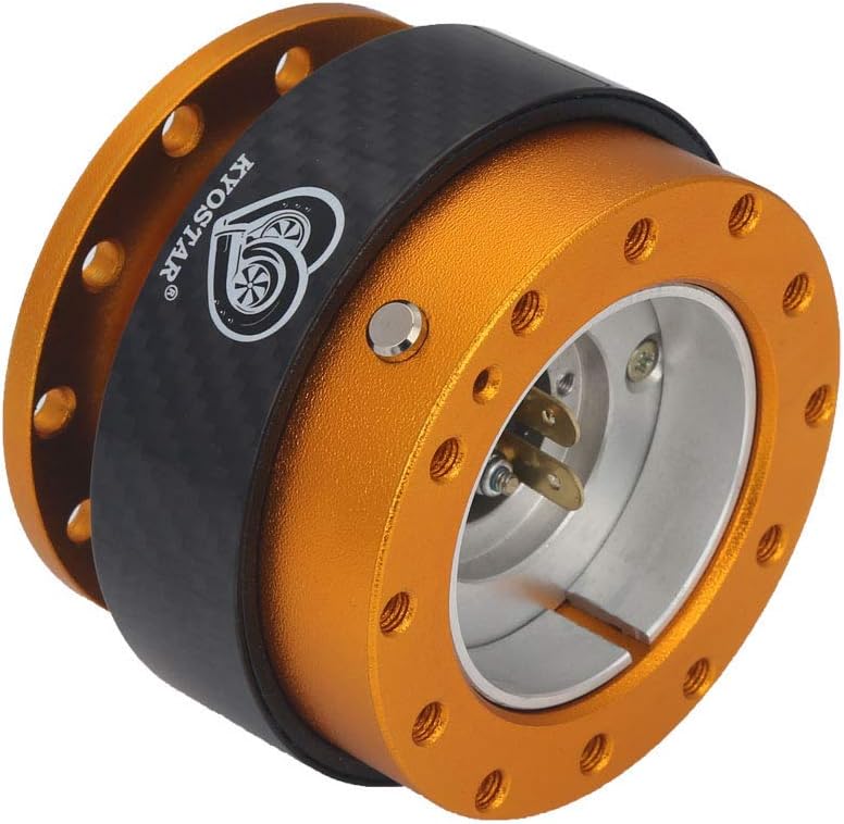 Gold Carbon Fiber Steering Wheel Quick Release Hub Adapter Kit X674923