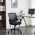 Black Swivel Mesh Chair with Armrest O349918