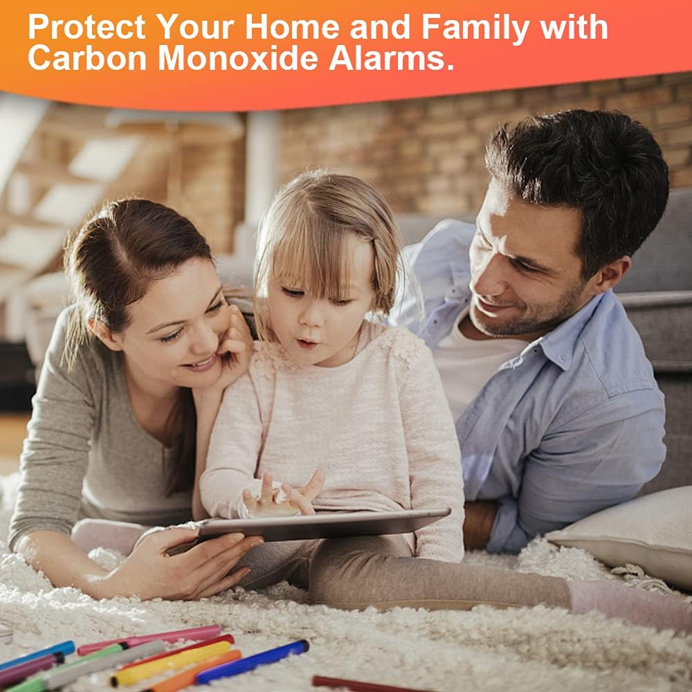 Carbon Monoxide Detector with Visual, Audible, and Vibrating Alerts, Portable CO Monitor, IP67 Waterproof, Battery Operated V203