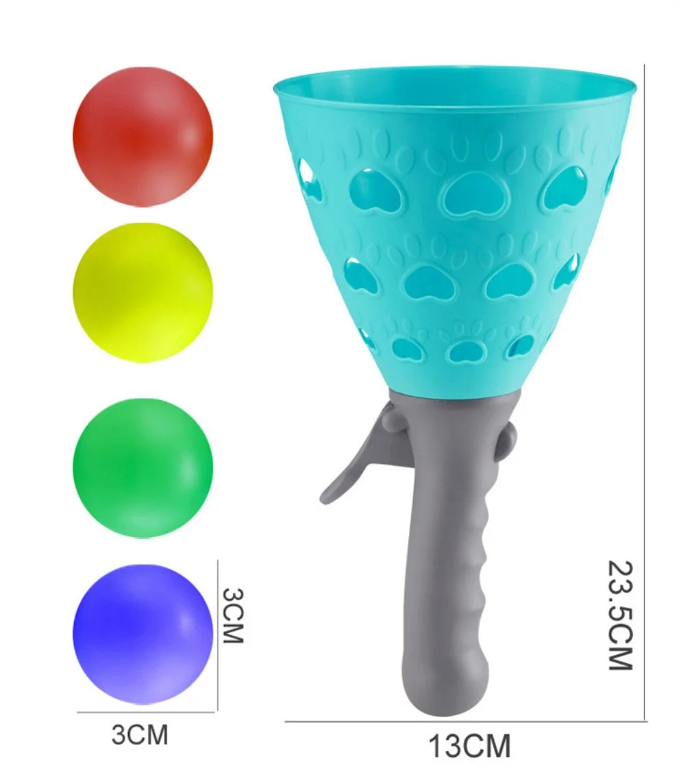 Pop and Catch Ball Games with 2 Launcher Baskets and 4 Balls O4782