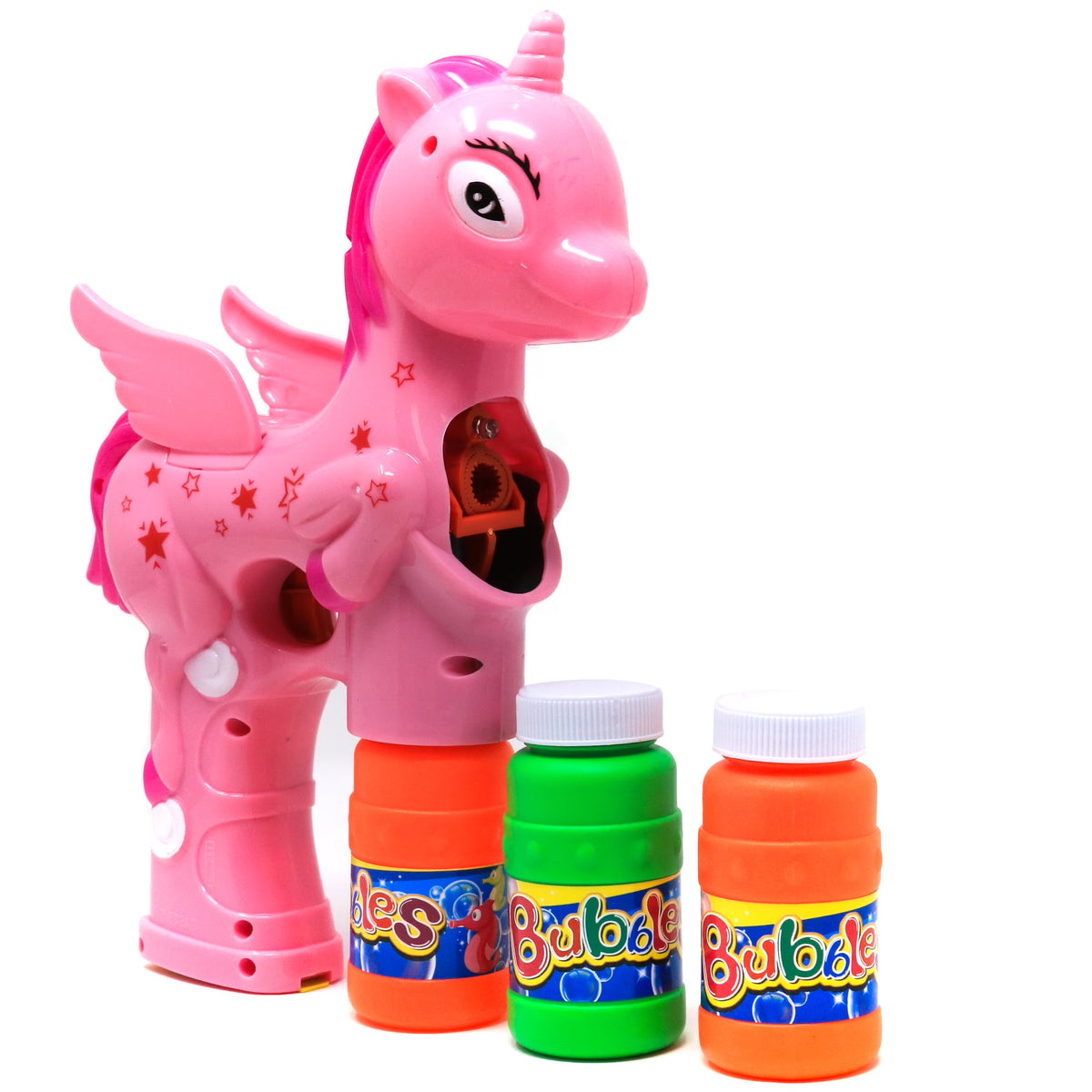 Pink Bubble Gun Blaster With LED, Music, Battery Operated I2434