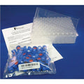 Clear Glass 9mm R.A.M. Vial, 12x32mm, Blue Polypropylene Open Top Cap, Bonded PTFE A102054