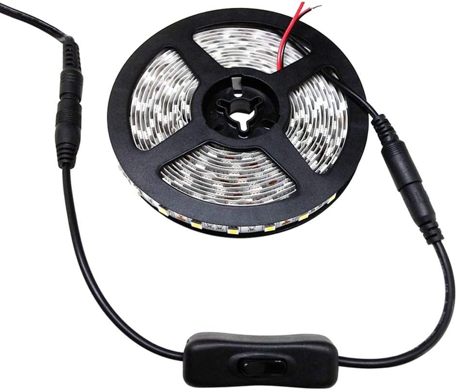 LED Strip Switch Connector with 3 x 12V Inline Switch, 3 x Female DC Power Jack, 3 x Adhesive Tape K75606