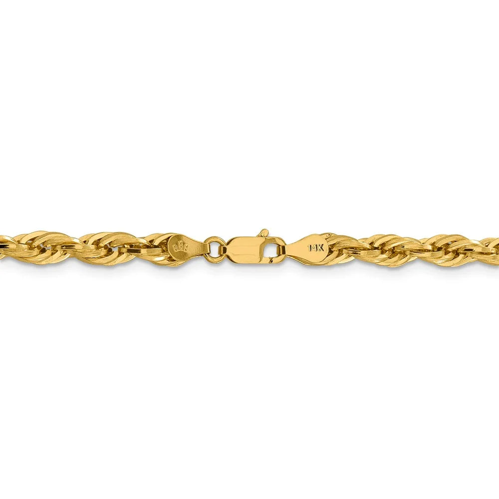 14kt Yellow Gold 4.75mm Rope Chain 24 inch Lobster Clasp M94459