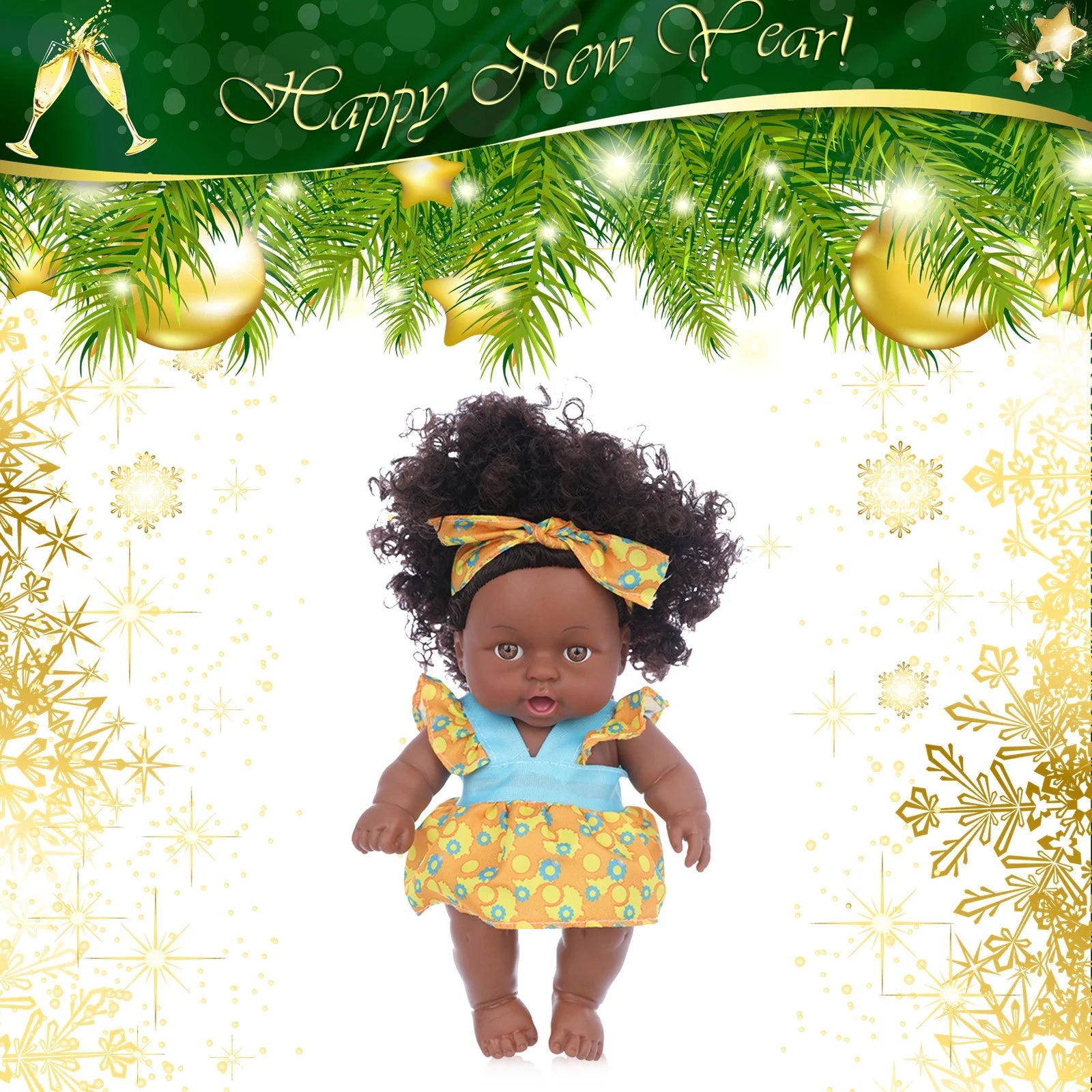 8 Inch Black Baby Dolls With Clothes O9731