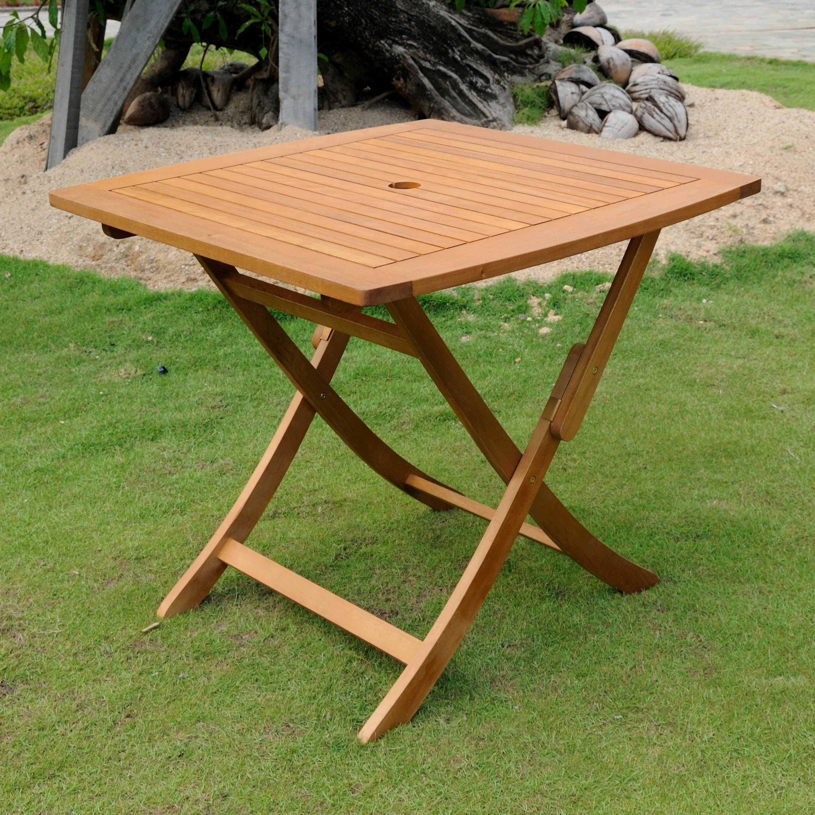 Wood Square Round Folding Table Q8136