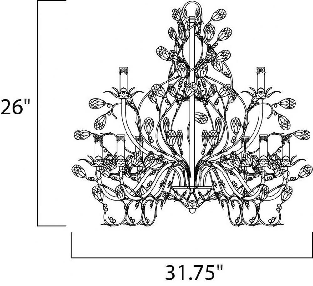 Etruscan Gold 9-Light Chandelier P71614
