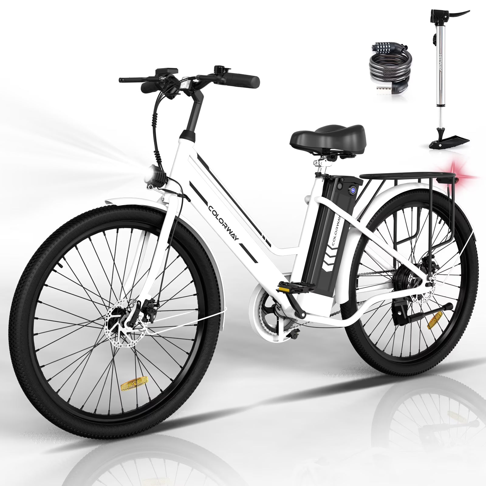 26" Electric Bike with 500W Motor and 36V 12AH Removable Battery B54693