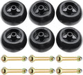 Pack of 6 Black Mower Anti Scalp Deck Wheel Y838