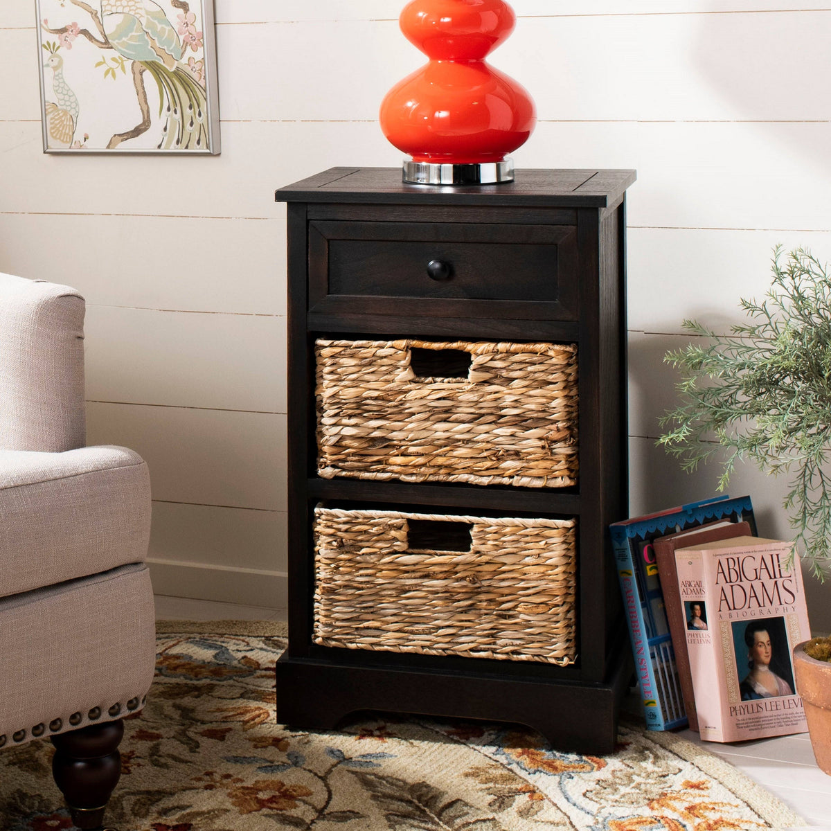 Brown Storage Side Table D893