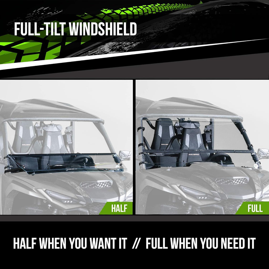UTV Windshield Full Tilting 1/4" Scratch Resistant Q3802