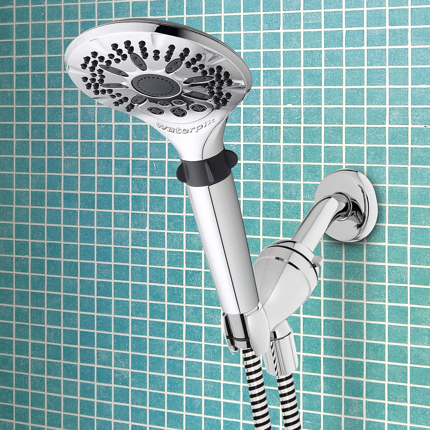 Chrome Hand Held Shower Head with 5-Foot Shower Hose, 5 Spray Modes, Pack of 2 V638