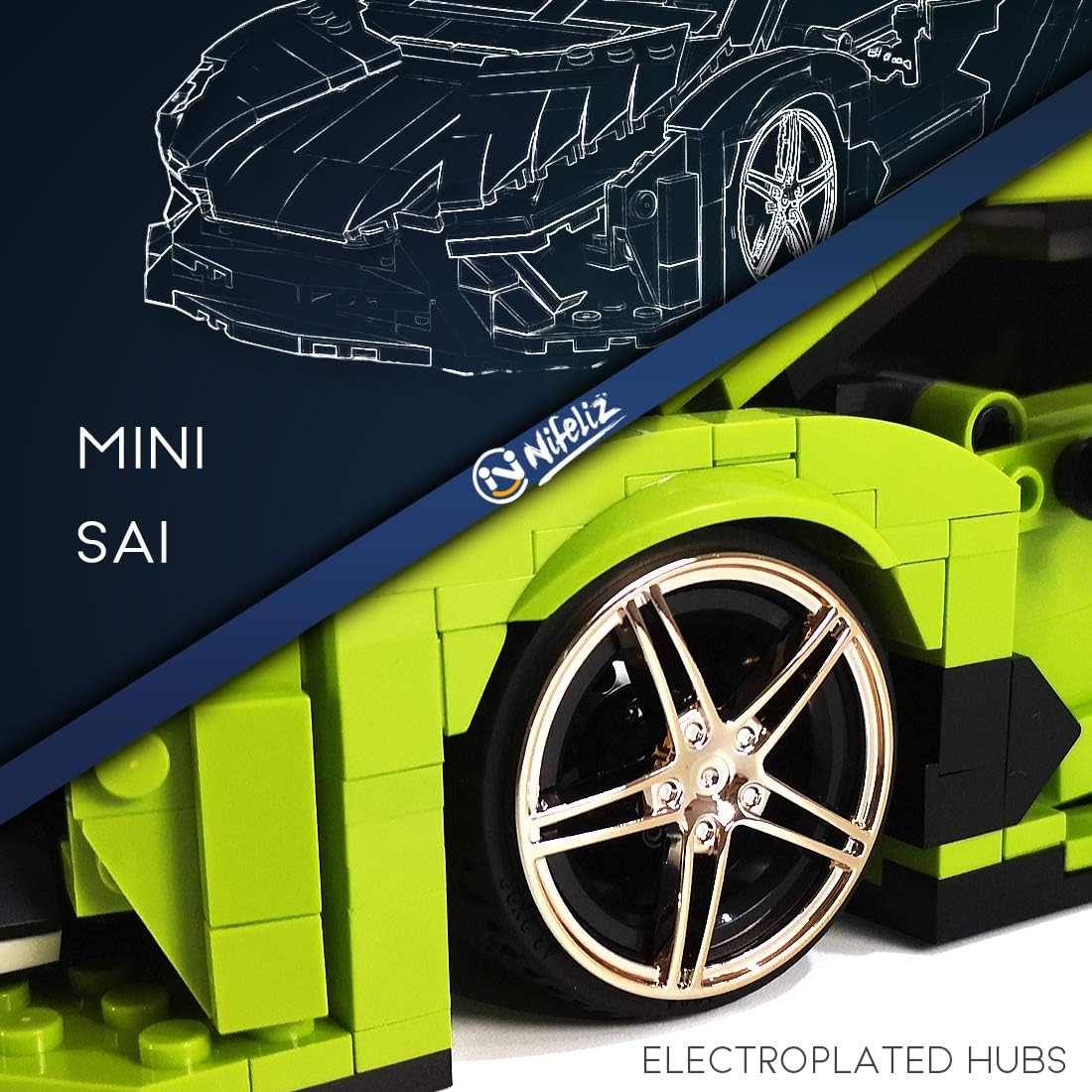 1:14 Scale Sports Car Building Blocks Model (1133 Pcs) Z146