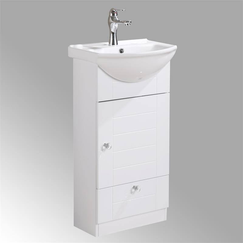 White Vanity Cabinet Bathroom Sink Y41729